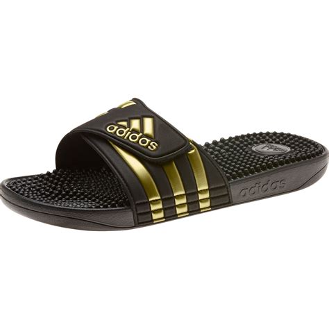 Adilette Schwarz Gold 